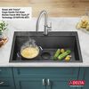 33&rdquo; Drop-In Top Mount&nbsp;16 Gauge Workstation Kitchen Sink Single Bowl&nbsp;with WorkFlow&trade; Ledge and Accessories